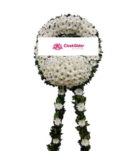 cenaze çelengi, beyaz gerbera, taziye çiçeği, 